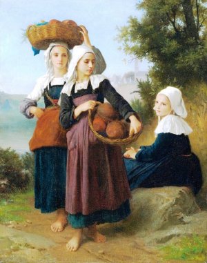 Girls Returning from the Market by Artwork