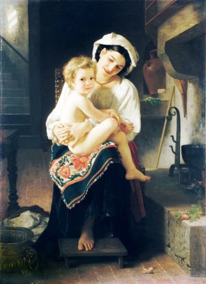 Young Mother Gazing at Her Child by Artwork